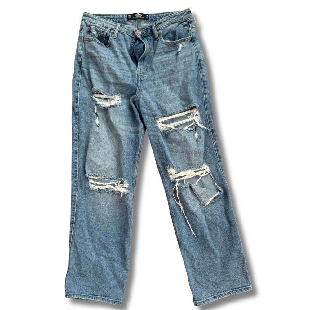 Hollister Ultra High-Rise Vintage Straight Jeans - Medium Wash, 11R